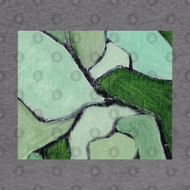 Mint Green Abstract Art by Go Abstract Art